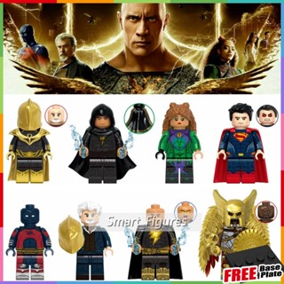 Black Adam Minifigures ใหม่ Hawkman Doctor Fate Cyclone Atom Smasher Superman Johnson ของเล่นของขวัญมินิตัวเลข