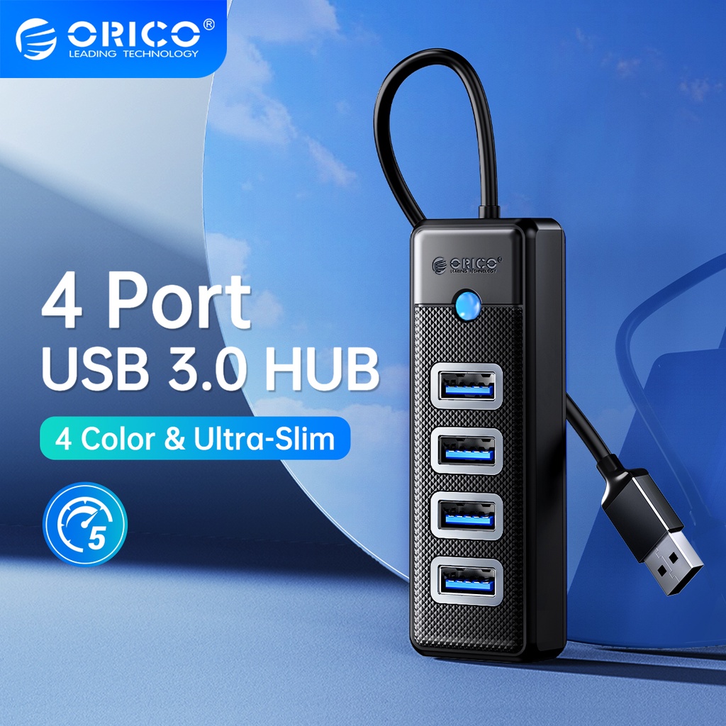 Orico 5Gbps USB 3.0 HUB สีสัน 4 พอร์ตความเร็วสูง Mini Splitter OTG อะแดปเตอร์สําหรับโต๊ะ PC อุปกรณ์เสริมคอมพิวเตอร์