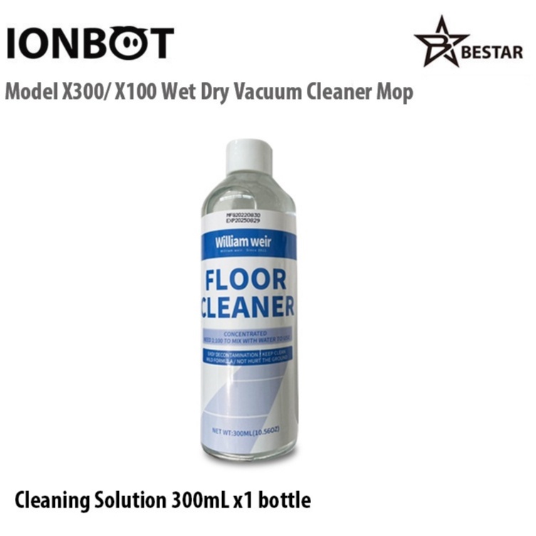 น้ํายาทําความสะอาด BESTAR สําหรับ IONBOT X300/X100 เครื่องดูดฝุ่นแบบเปียกและแห้ง & เครื่องดูดฝุ่นแบบ