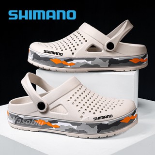 Shimano รองเท้าแตะยาง พื้นแบน ระบายอากาศ เหมาะกับเดินชายหาด แฟชั่นฤดูร้อน สําหรับผู้ชาย