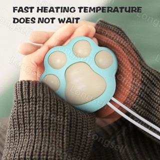 Cats Paw Shape Hand Warmer for Women Men Elders Reusable USB Rechargeable Hand Warmer Ideal Gift (เครื่องอุ่นมือ รูปอุ้งเท้าแมว ใช้ซ้ําได้ ชาร์จ USB สําหรับผู้หญิง และผู้ชาย)