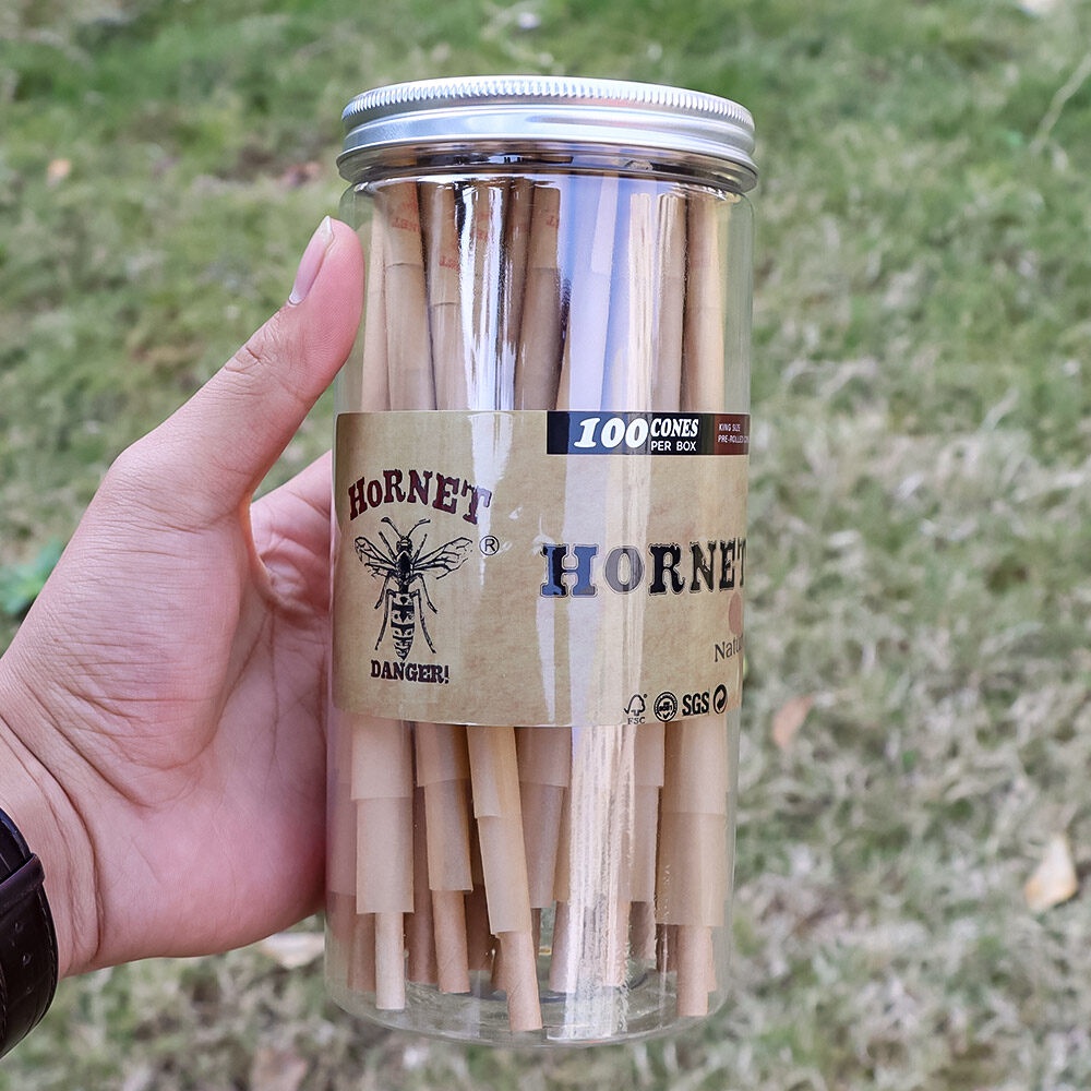 พร้อมส่ง กระดาษโรลพันสำเร็จ Hornet 100 ชิ้น/กล่อง Brown Paper กระดาษโรล