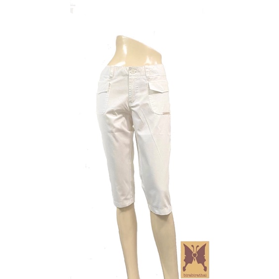 กางเกง 4 ส่วน สีพื้น ขาว กางเกงขายาว ปิดเข่า สี่ส่วน ลำลอง ไซส์ใหญ่ BIRABIRA | Four Quarter Shorts