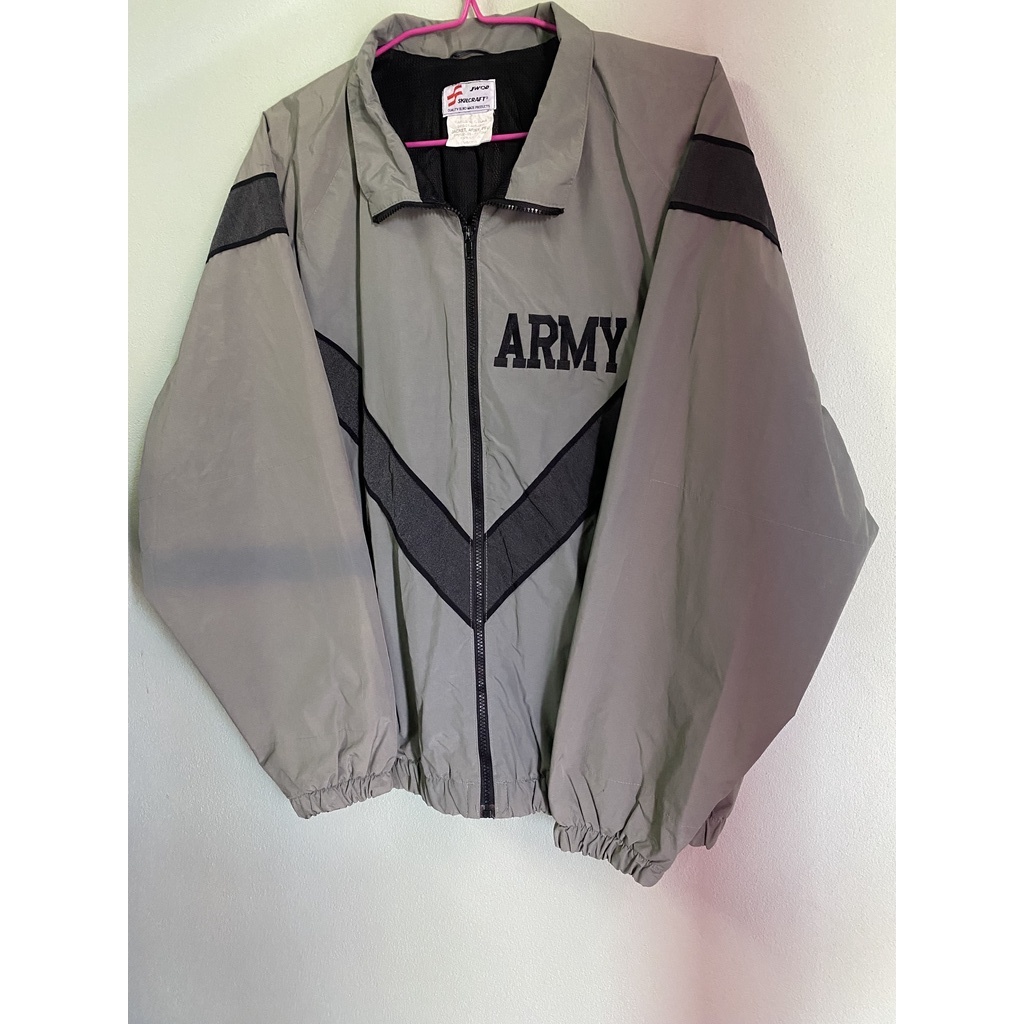 US Army IPFU Physical Fitness Jacket  Grey/Black Reflective