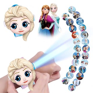 นาฬิกาข้อมืออิเล็กทรอนิกส์ ลายการ์ตูนแมว Frozen Elsa Princess KT เรืองแสง ของเล่นสําหรับเด็กผู้ชาย และเด็กผู้หญิง