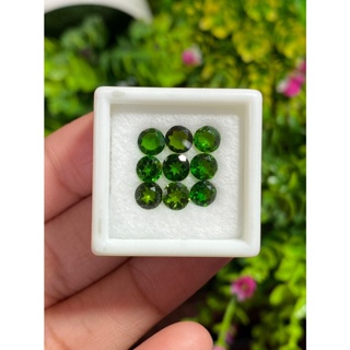 พลอย โครม ไดออพไซด์ Chrome Diopside 3.44 กะรัต (Cts.) 9 เม็ด พลอยแท้ อัญมณีมงคลประจําวันเกิด เครื่องประดับพลอย