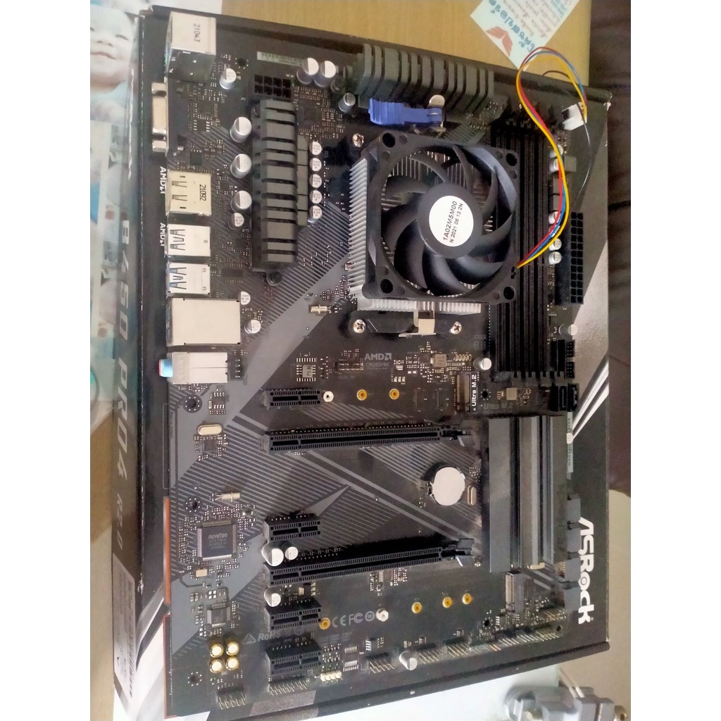 เมนบอร์ด ASROCK B450 พร้อม cPU ALTHON 3000 G