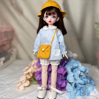 BJD doll ใหม่ ตุ๊กตาบาร์บี้ 3D 6 จุด 30 ซม. ปรับเปลี่ยนได้ กันจริง