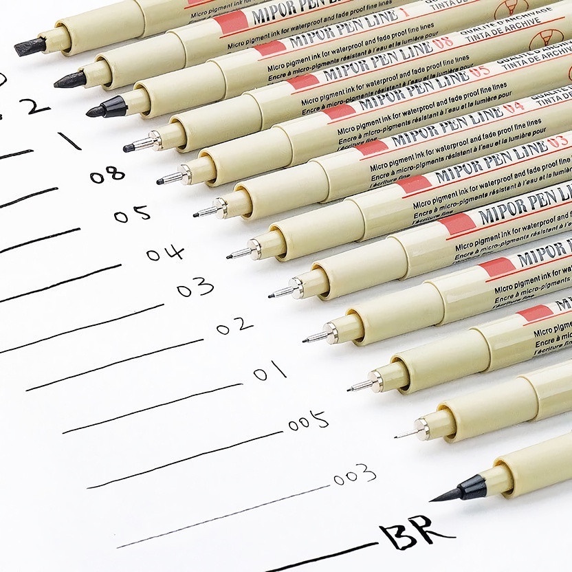 MIPOR PEN LINE Net line PEN สําหรับวาดภาพศิลปะ 11 ขนาด | บ้านแพนด้า