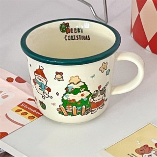 [พร้อมส่ง] 🎄 Christmas cup ceramic แก้วเซรามิค แก้วคริสมาสต์