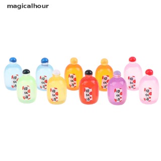 Magicalhour^^ ขวดไวน์ผลไม้จิ๋ว 1:12 อุปกรณ์เสริม สําหรับบ้านตุ๊กตา 10 ชิ้น