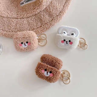 Mango เคสหูฟัง ผ้ากํามะหยี่ขนนิ่ม กันกระแทก ลายการ์ตูนหมีน่ารัก สําหรับ AirPods 1 2 3 Pro 2 Gen 2 3 2nd 3rd