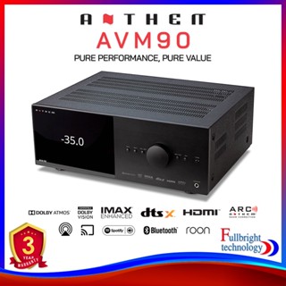 Anthem AVM 90 Home theater preamp/processor with 15.4-channel processing, Dolby Atmos, Wi-Fi, Bluetooth, and Ap ple AirPlay Warranty 3 years