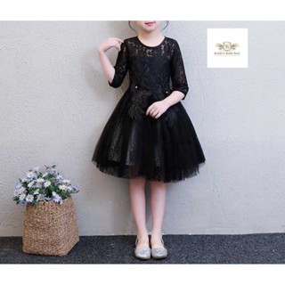 Black Dress Girls เซท 2 ชิ้น เดรสดำเด็กหญิง ชุดกระโปรงสีดำ+ที่คาดผมคละแบบ สวมใสง่าย ชุดเดรสดำ ชุดกระโปรงดำ เด็กหญิง เ...