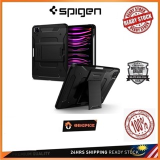 Spigen Tough Armor Pro เคสแท็บเล็ต พร้อมช่องใส่ดินสอ สําหรับ iPad Pro 12.9 2022 2021