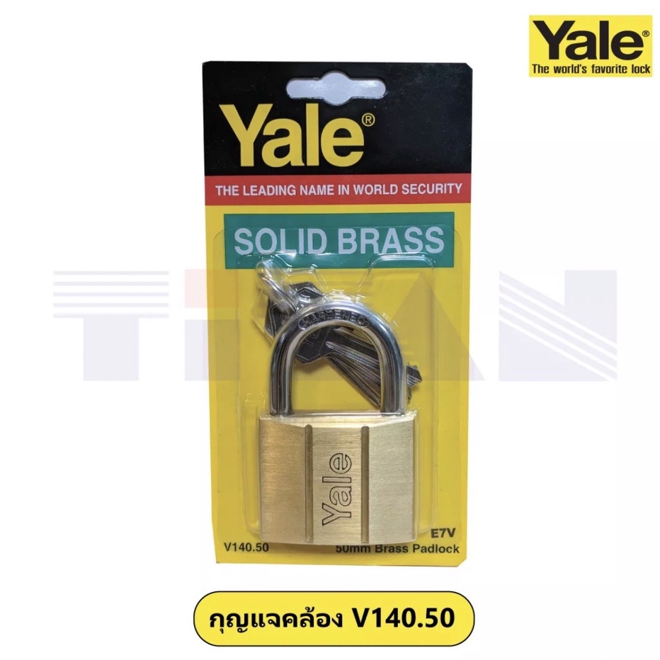กุญแจคล้องระบบสปริง เยล (Yale) รุ่น V140.50mm.