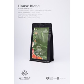 WHYCAP - เมล็ดกาแฟคั่วเกรดพิเศษ เฮ้าส์เบลนด์ ขนาด 100 กรัม (House Blend Specialty Coffee Bean)