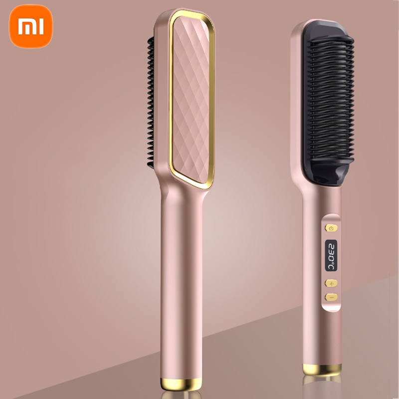 Xiaomi เครื่องหนีบผมตรง แปรงหวีผมไฟฟ้า ทําความร้อนเร็ว พร้อมหวีจอแสดงผล LED