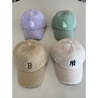 MLB fluffy cap หมวกขน น่ารักมาก