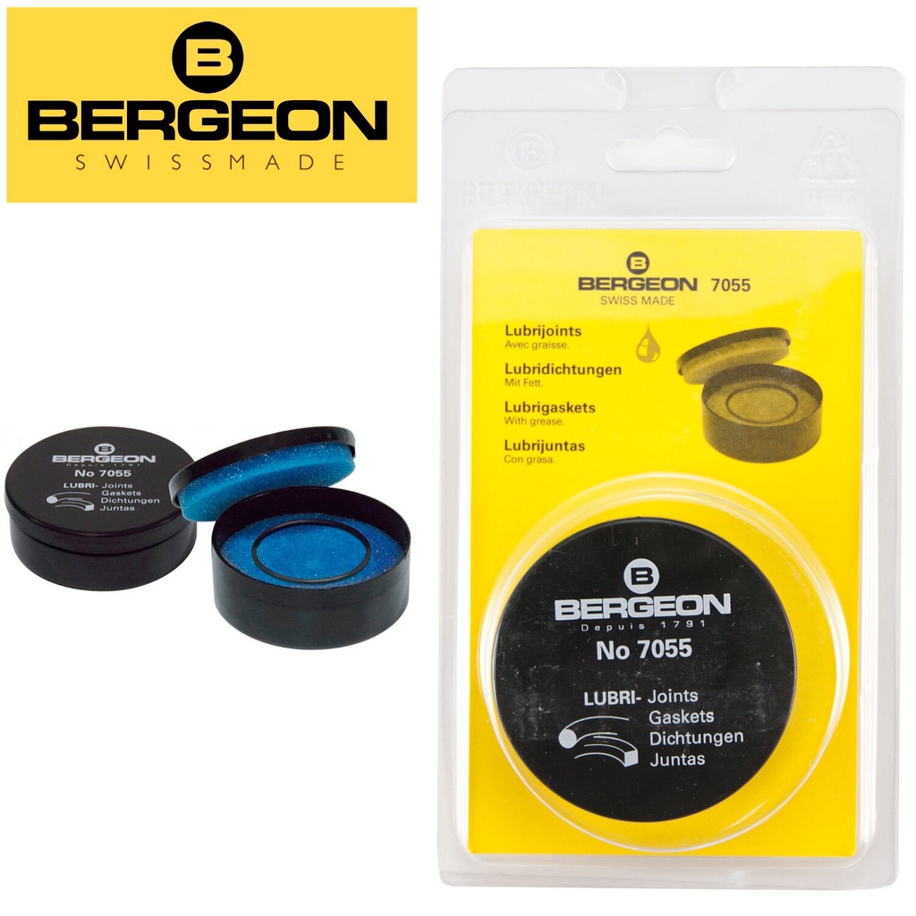 Swiss Bergeon 7055 Greaser Lubricatings Box with Silicone Grease Oil Watches Seals Watchmaker Tool