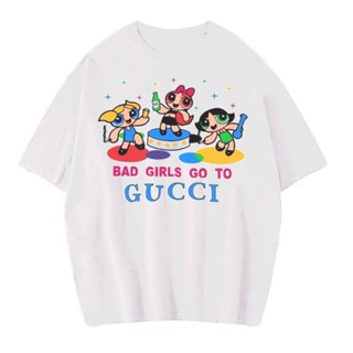 เสื้อยืด ขนาดใหญ่ พิมพ์ลาย The powerpuff girls bad girl สําหรับผู้หญิง | เสื้อเชิ้ต สไตล์วินเทจ | โมเดลอนิเมะเสื้อยืด