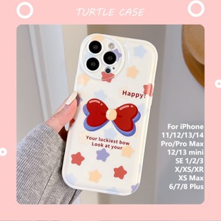 [พร้อมส่ง] เคสโทรศัพท์มือถือ ซิลิโคน ประดับโบว์ สําหรับ iPhone 14 13 12 11 PROMAX XS XR XSMAX SE2020 6 7 8PLUS MINI