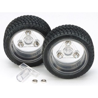 [อุปกรณ์งานประดิษฐ์] TAMIYA 69916 Sports Tire Set (56mm Dia./Clear Wheels) อุปกรณ์ทามิย่าแท้ education STEM