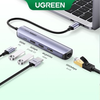 UGREEN USB C Hub Type C Dock with 4K@30Hz HDMI 4 USB 3.0 Ports Multiport Adapter Compatible for compatible compatible for Macbook Pro compatible compatible for IPad Pro XPS Pixelbook and More