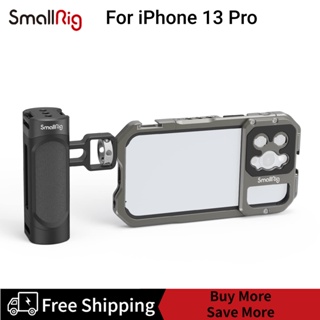 SmallRig Video Rig Kit for iPhone 13 Pro with Side Handles, Aluminum Mobile Phone Stabilizer Kit with Dual Cold Shoe, Smartphone Video Rig Set for Filmmaking/ Videography/ Live Streaming-3746