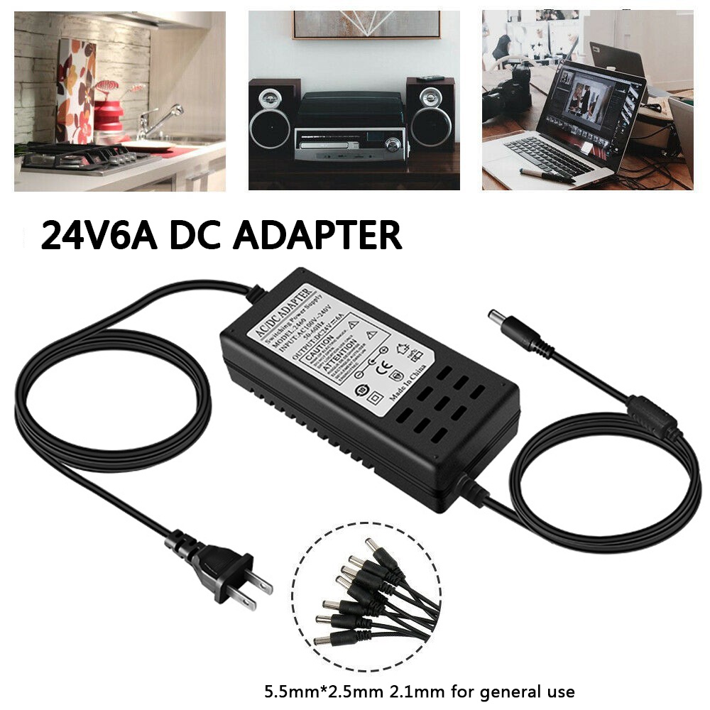 อะแดปเตอร์ไฟ DC24V 6A 150W เครื่องขยายเสียง LED สหรัฐอเมริกาปลั๊ก EU - รูปที่ 6