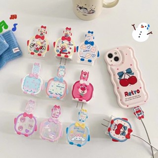 🎁เครื่องชาร์จ สายชาร์จ เคสป้องกัน🎁เหมาะสำหรับกับ Apple ปลั๊กชาร์จเร็ว 18w 20w iPhone การ์ตูน ตัวป้องกันปลั๊ก กันตก