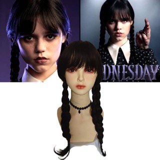 TV Wednesday Addams The Addams Family Hair Weaving Girl Wig Cosplay Party Style