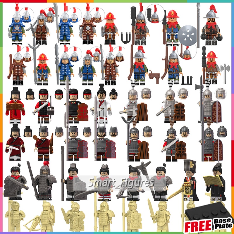ทหารจีนโบราณ Minifigures ประวัติศาสตร์ Dynasty Qin Terracotta Army Chu-Han Controversy ของเล่นของขวัญตัวเลขขนาดเล็ก