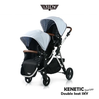 Keenz Kinetic รถเข็นเด็ก 2 ที่นั่ง สี sky