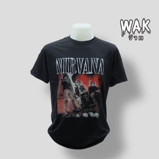 เสื้อวง Nirvana ลิขสิทธิ์แท้100% ลาย KRIS STANDING ป้ายสกรีนคอ