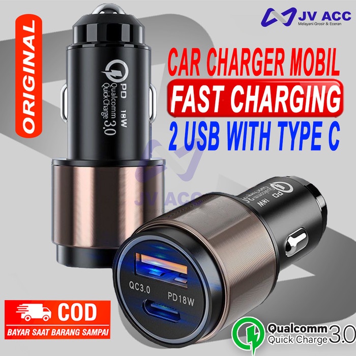 NVN SV9 NANVAN CAR 2 USB Car Charger พร้อม PD TYPE C BLACK SILVER คุณภาพสูง A2Z4 ใหม่อเนกประสงค์คุณภ