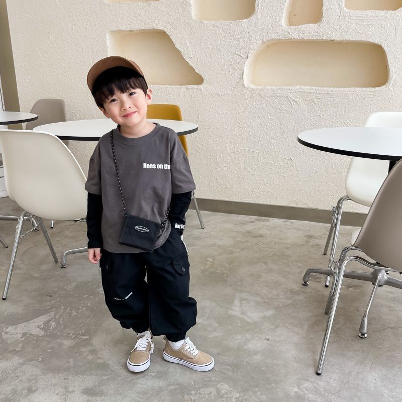 Lovababy เสื้อเชิ้ตแขนยาวลําลอง แฟชั่นฤดูใบไม้ร่วง สไตล์เกาหลี สําหรับเด็กผู้ชาย