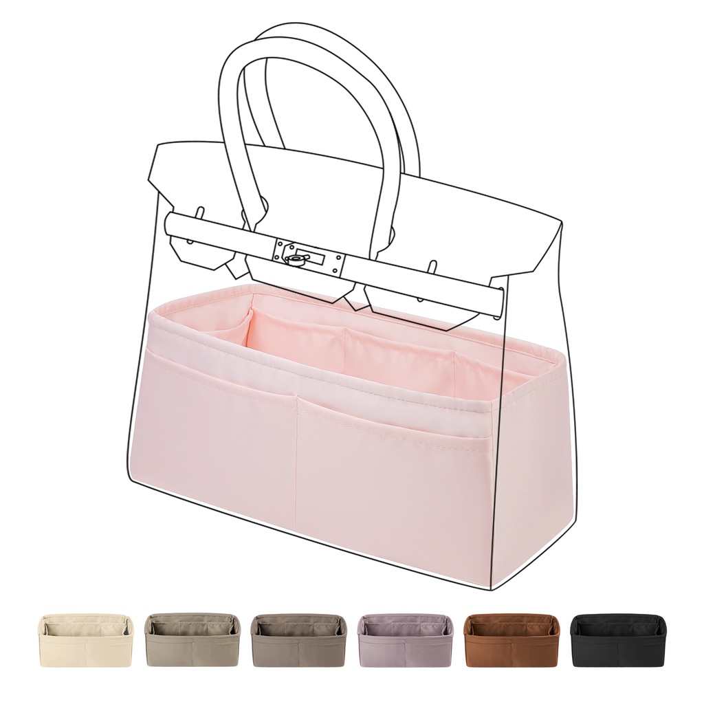 DGAZ Bag Organizer สำหรับ Birkin - อินเซิร์ตกระเป๋าในกระเป๋าจากผ้าไหม Silk จัดเก็บเป็นระเบียบ