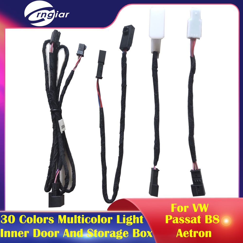 For Vw Passat B8 Aetron Multicolor Light 30 Colors Inner Door Handle Armrest Light And Storage Box Car Ambient Light - D
