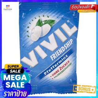 วิวิลลูกอมปราศจากน้ำตาลรสเปปเปอร์มินท์ 25กรัม Vivill Sugar Free Candy Peppermint Flavor 25g.