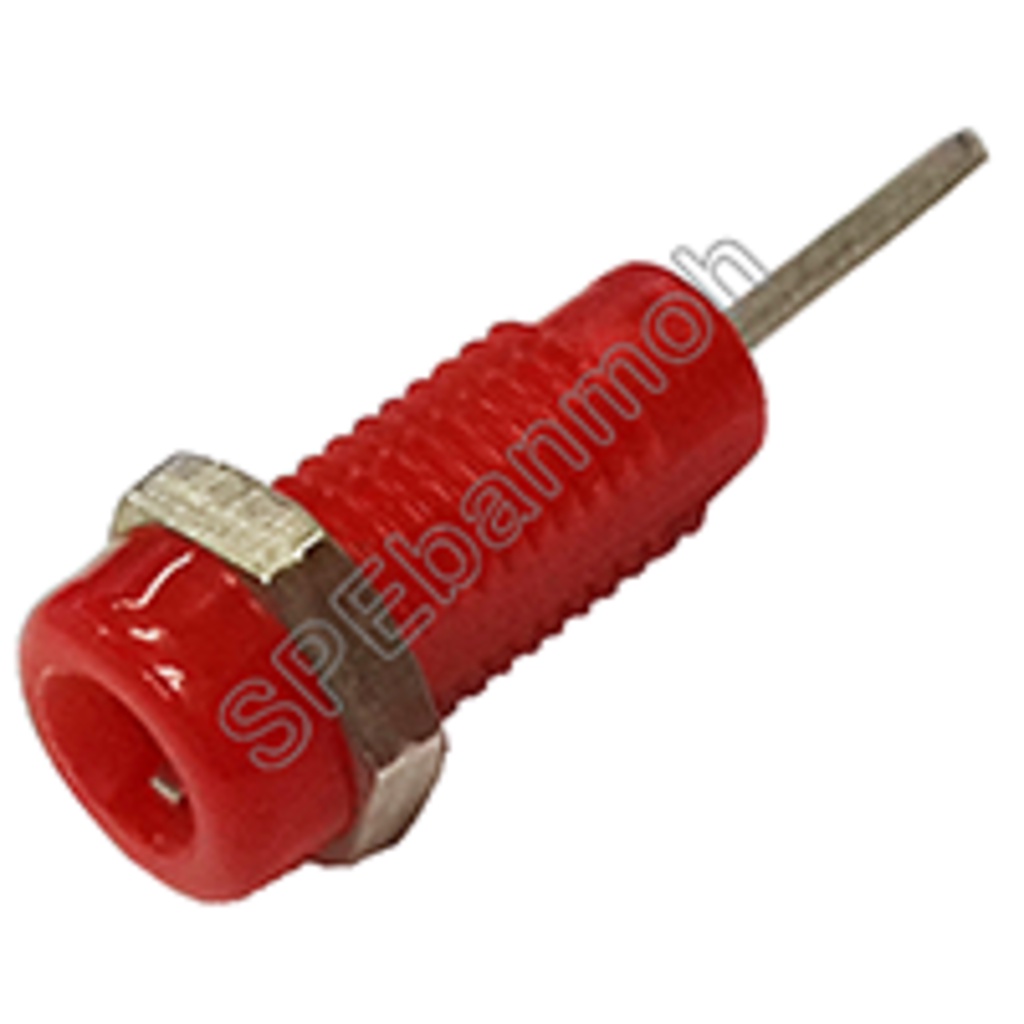 [ 3ชิ้น ] BDP-017 บานานาแจ็ค ติดแท่น (Banana Socket) Ø 4 mm N/A แดง (Red) บานานาแจ็ค Banana Jack ปลั๊กกล้วยติดแท่น Bi...
