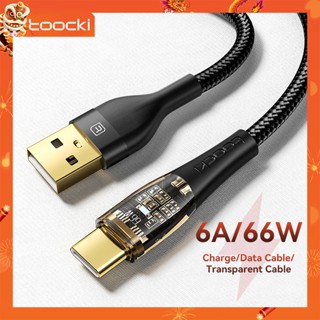 Toocki สายเคเบิล 66W USB เป็น Type C Pd ชาร์จเร็ว USB Type - C สําหรับ Huawei P40 Pro Mate 30 Pro Samsung S21 ultra S20