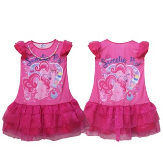 ชุดกระโปรงเด็ก (4-10ขวบ) โพนี่ *ลิขสิทธิ์แท้* ผลิตไทย My Little Pony เดรสผ้ามัน ชุดเด็กหญิง งานไทย คุณภาพดี