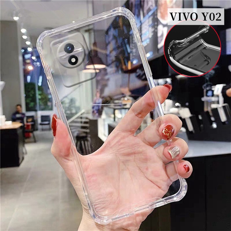เคสโทรศัพท์มือถือแบบใส กันกระแทก สําหรับ VIVO Y02 Y03 2022 Y02A Y02T Y02 A T VivoY03