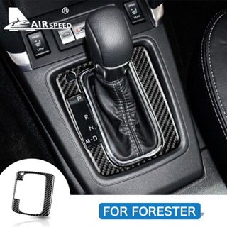 สติกเกอร์คาร์บอนไฟเบอร์ ตกแต่งแผงเกียร์รถยนต์ สําหรับ Subaru Forester 2013 2014 2015 2016 2017 2018