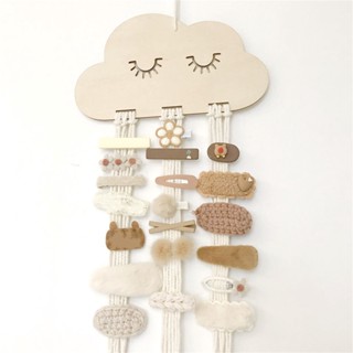 [B_398] Hairpin Storage Wall Mounted Loading Capacity Cotton Cloud Decorative Headband Organizer Household Supplies