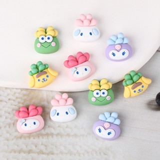 Croc Jibz ใหม่ Sanrio จี้กระดุม รูปพืชอวบน้ํา 2.5D สําหรับรองเท้า DIY