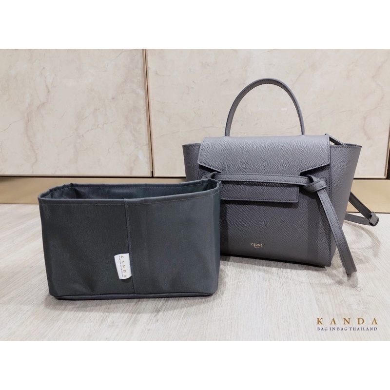 celine nano belt bag organizer สีเทา ของ Kanda bag in thailand