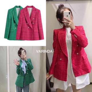 📌ทักก่อนสั่ง📌Code118 เสื้อสูท BLAZER  ผ้าทวีต S M Varinda