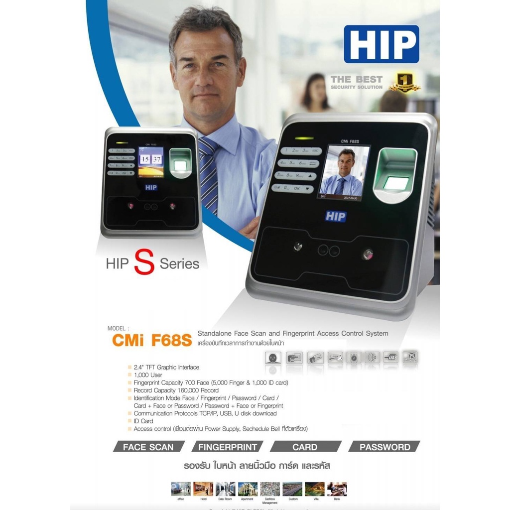 เครื่องสแกนใบหน้า HIP CMIF68S